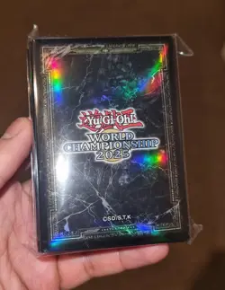 YUGIOH WORLD CHAMPIONSHIP 2025 BLACK SLEEVES - PACK OF 100 OFFICIAL SEALED - Image 1