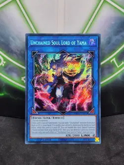 Yugioh Unchained Soul Lord of Yama MP24-EN101 Prismatic Secret Rare 1st Ed NM - Image 1