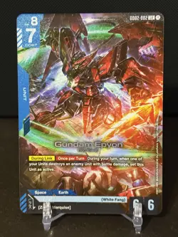 GUNDAM CARD GAME GD02-002 DUAL IMPACT GUNDAM EPYON LR HOLO - Image 1