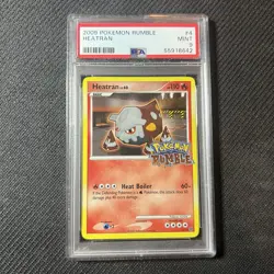 Heatran 4/16 Rare Rumble Stamped Pokemon Card PSA 9 Mint - Image 1