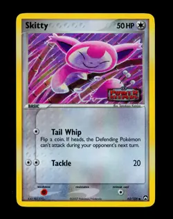 2006 Pokemon SKITTY Ex Power Keepers REVERSE HOLO Foil STAMPED Set Card 62/108 - Image 2