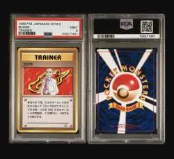 Pokemon TCG Trainer Blaine Japanese Vintage Card PSA 9 MINT - Image 3