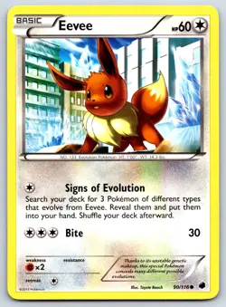 Eevee - BW Plasma Freeze 90/116 Black White Toyste Beach Pokemon Card LP - Image 1
