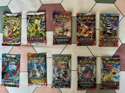 10x Pokemon Booster Pack Lot AUTHENTIC, UNWEIGHED, & SEALED Cards - Image 1