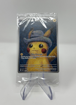 Pokemon Pikachu with Grey Felt Hat SVP 085 Van Gogh Promo Card - Sealed - Image 1