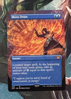 🔥 Mana Drain (Borderless) - Double Masters 2022 - Mythic Rare - MTG - NM/MINT - - Image 1
