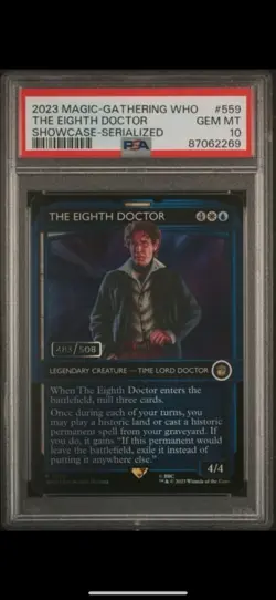 2023 MTG DOCTOR WHO SHOWCASE-SERIALIZED #559 THE EIGHTH DOCTOR 483/508 PSA 10 GM - Image 1