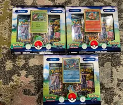 Pokemon GO Pin Collection Set of 3 Charmander Squirtle Bulbasaur Factory SEALED - Image 1