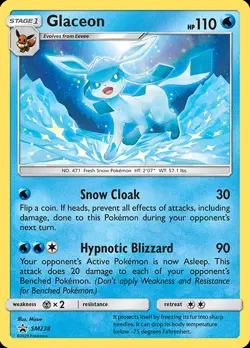 Glaceon - SM238 - SM Black Star Promo NM, English Pokemon SM Black Star Promos - Image 1