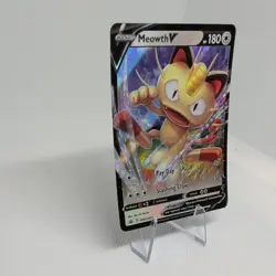 Pokemon TCG Meowth V SWSH Black Star Promos SWSH004 Holo Promo NM - Image 2