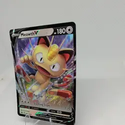Pokemon TCG Meowth V SWSH Black Star Promos SWSH004 Holo Promo NM - Image 3