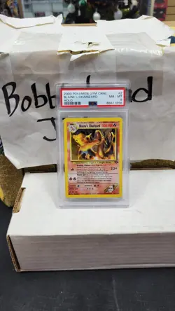 2000 BLAINE'S CHARIZARD HOLO GYM CHALLENGE POKEMON TCG PSA 8 NEAR MINT-MINT #2 - Image 1