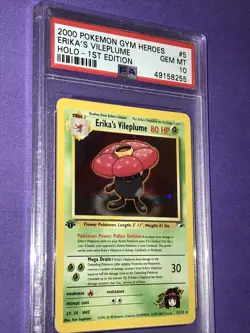 2000 Pokemon Gym Heros Erikas Vileplume PSA 10 First Edition 1st Edition #5 - Image 3