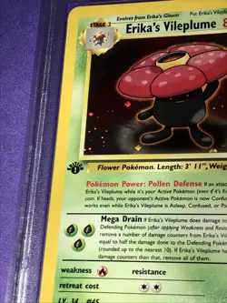 2000 Pokemon Gym Heros Erikas Vileplume PSA 10 First Edition 1st Edition #5 - Image 4