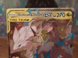 Reshiram & Zekrom GX 157/236 2019 Pokemon Sun & Moon Cosmic Eclipse Near Mint - Image 2