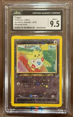 2001 Pokemon Togepi Southern Islands 4/18 Reverse Holo Promo CGC 9.5 Mint + Rare - Image 1