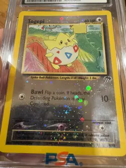 2001 Pokemon Togepi Southern Islands 4/18 Reverse Holo Promo CGC 9.5 Mint + Rare - Image 3