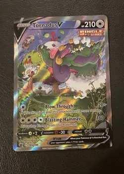 Pokemon TCG Tornadus V Alt Art 185/198 Ultra Rare Chilling Reign LP/NM - Image 1