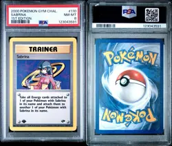 Pokemon Sabrina Trainer Gym Challenge 1st Edition Non-Holo #110 2000 PSA 8 - Image 3