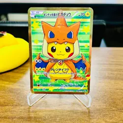 Pikachu Charizard Pokemon Gold Metal Card Collectible Gift/Display - Image 1