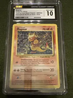 “CGC 10 GEM MINT Magmar Holo 006/034 Charizard & Ho-Oh ex Pokemon Card” - Image 1