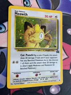 Meowth #10 Pokemon Black Star Promo GB Stamped Holo Vintage Card WOTC LP - Image 1