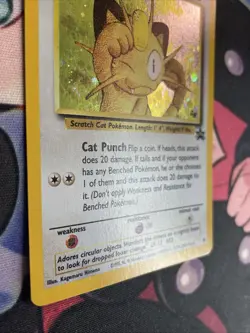 Meowth #10 Pokemon Black Star Promo GB Stamped Holo Vintage Card WOTC LP - Image 4