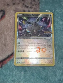Pokemon TCG Radiant Eevee SWSH230 Holo Black Star Promo Card - NEAR MINT - Image 1