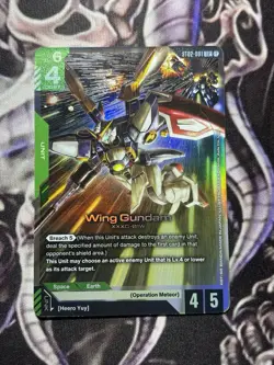 Gundam Card Game ST02-001 LR Wing Gundam - Image 1