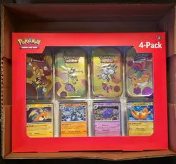 Pokemon 151 4 Mini Tins + 4 Promo Cards Sams Club PACK 1 - ready to ship - Image 1