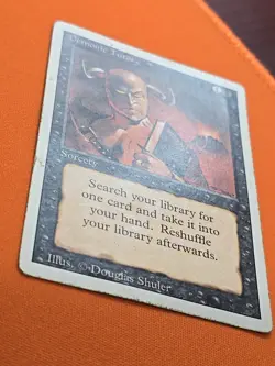⚫⚫⚫ 1994 Magic The Gathering DEMONIC TUTOR REVISED 3RD EDITION HEAVY PLAYED - Image 5
