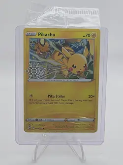Pokemon TCG: Pikachu 049/195 Holiday Calendar 2022 Snowflake Stamp SEALED - Image 1