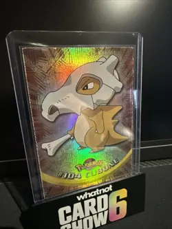 Rainbow Foil Topps Pokemon 104 Cubone Blue Label NM - Image 1