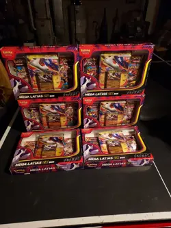 POKEMON MEGA LATIAS EX COLLECTION CASE⚡6 BOX⚡BRAND NEW SEALED BOXES CASE OPEN - Image 1