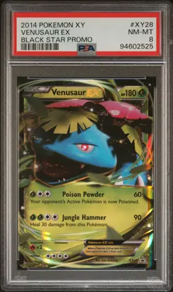 2014 Pokemon Xy Black Star Promo #XY28 Venusaur Ex Black Star Promo PSA 8 - Image 1