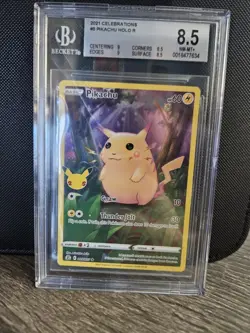 Pikachu 005/025 Celebrations Holo Pokemon BGS 8.5 *Free Shipping* - Image 1