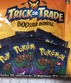 Pokemon 2024 TCG Halloween Trick or Trade BOOster Bundle with 35 Mini Packs New - Image 4