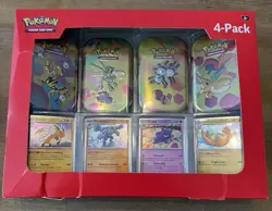Pokemon TCG Scarlet & Violet 151 Mini Tin 4-Pack Lot 2 Sam’s Club Sealed - Image 4