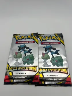 Brand New 2 x Pokemon TCG Mega Evolutions Fun Packs Sealed - Image 1