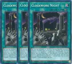 Yu-Gi-Oh! 3x Clockwork Night RA03-EN071 Secret Rare Playset - Image 1