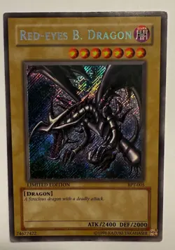 YUGIOH RED EYES BLACK DRAGON SECRET RARE LIMITED EDITION BPT-005 - Image 1