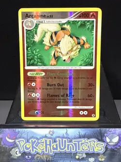 Pokemon Card Arcanine 1/111 Platinum Rising Rivals Rare Reverse Holo LP - Image 1