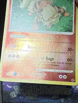 Pokemon Card Arcanine 1/111 Platinum Rising Rivals Rare Reverse Holo LP - Image 4