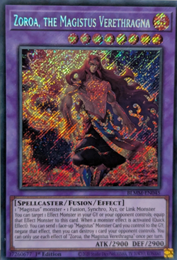 Zoroa, the Magistus Verethragna - BLMM-EN045 Secret Rare 1st Edition YuGiOh Card - Image 1