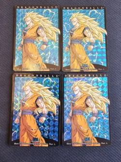 Goku Super Saiyan 3 Lot of 4 DRAGON BALL Z Hero Collection Holo Prism Cards - Image 1