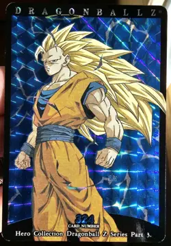Goku Super Saiyan 3 Lot of 4 DRAGON BALL Z Hero Collection Holo Prism Cards - Image 3