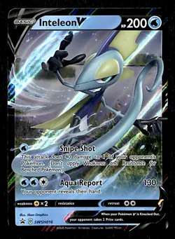 Inteleon V Black Star Promo SWSH016, NM Pokemon Card - Image 1