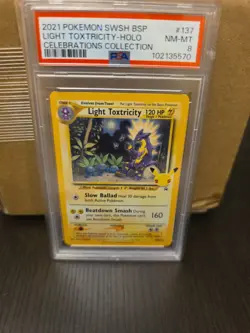 PSA 8 2021 Light Toxtricity SWSH137 SWSH: Sword & Shield Promo Cards Holo NM-M - Image 1