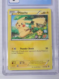 CGC Universal Grade 8 Pikachu Pokemon 2014 Furious Fists 27/111 Collectors Card - Image 2