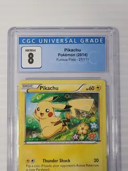 CGC Universal Grade 8 Pikachu Pokemon 2014 Furious Fists 27/111 Collectors Card - Image 3